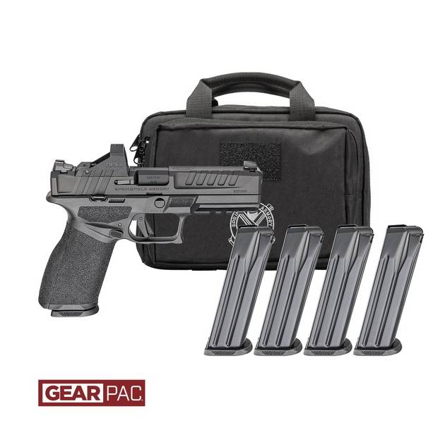 Springfield Armory Echelon 4.0C 9mm 4-inch black pistol with Viridian RFX11 optic