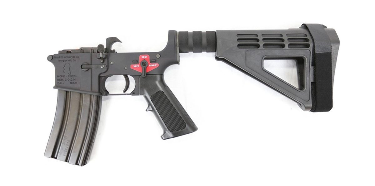 Franklin Armory BFSIII M4-BLR lower with SBM4 pistol brace in black