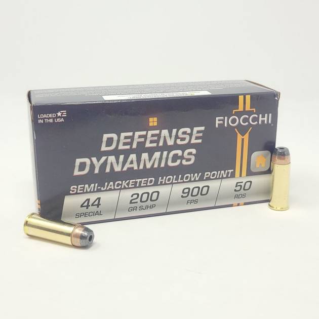 Fiocchi 44 Special Ammunition Defense Dynamics 44SA 200 Grain Semi-Jacketed Hollow Point 50 Rounds