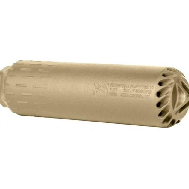 HUXWRX FLOW 762 Ti FDE suppressor with included 5/8-24 muzzle brake