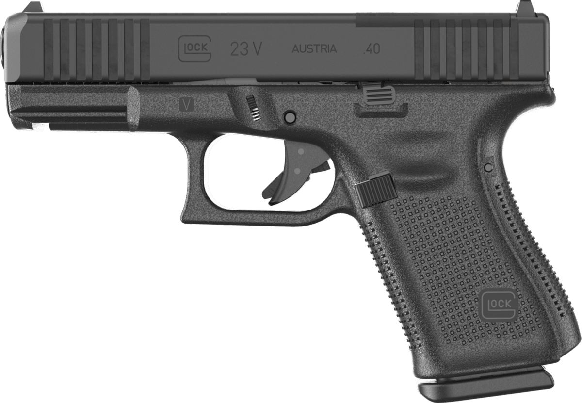 Glock 23 V MOS .40 S&W pistol with 4.02-inch barrel and black finish