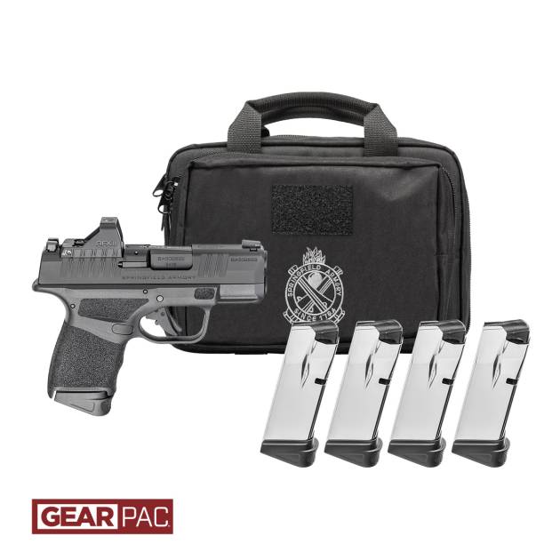 Springfield Armory Hellcat OSP .380 ACP pistol with Viridian RFX11 optic and magazines
