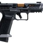 Canik TTI Combat 9mm semi-auto pistol with polymer frame and ported barrel
