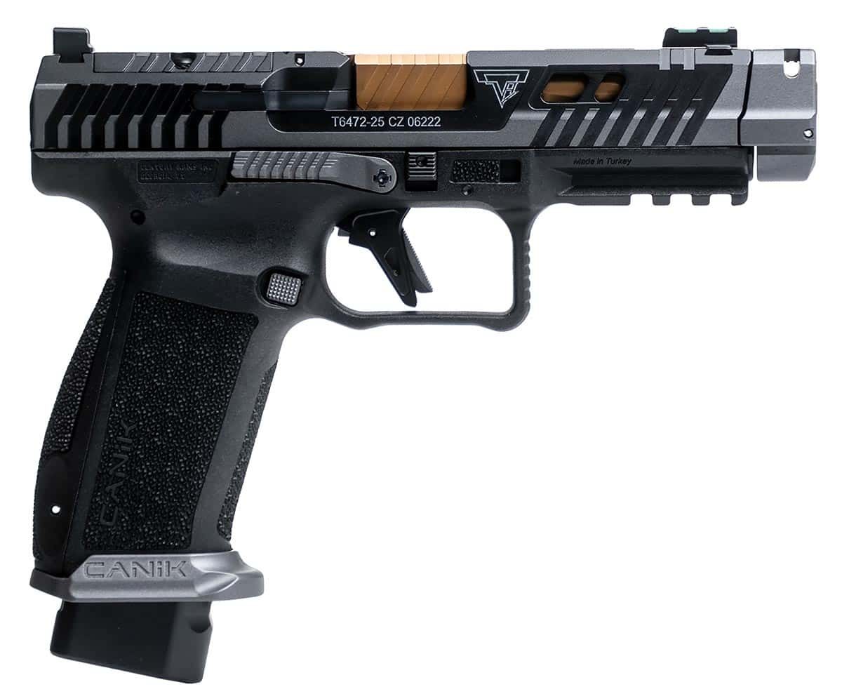 Canik TTI Combat 9mm semi-auto pistol with polymer frame and optic-ready slide
