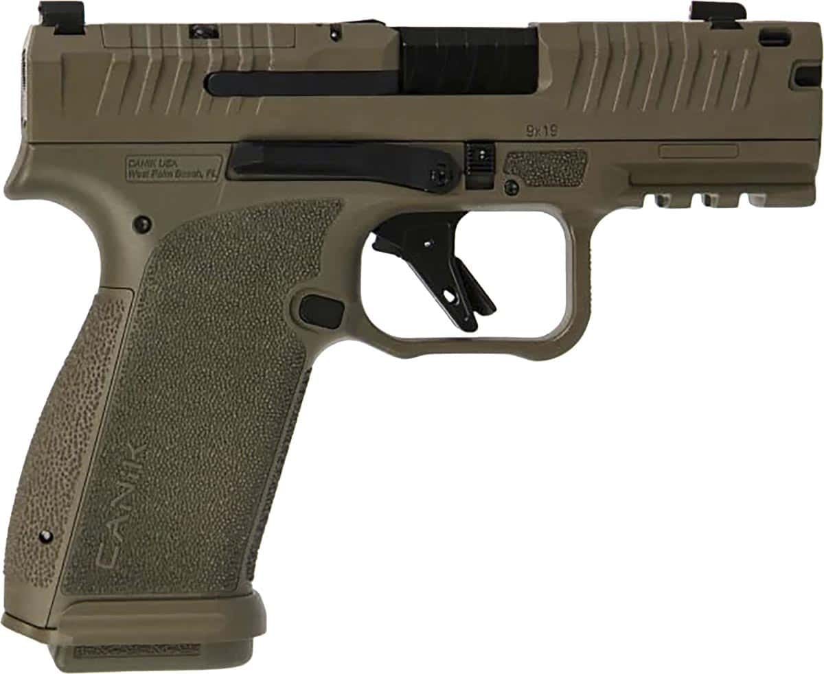 Canik METE MC9 Prime 9mm pistol with 3.64-inch barrel in Flat Dark Earth