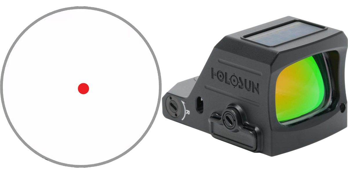 Holosun HS407C-X3 open reflex sight with 2 MOA red dot and black matte finish