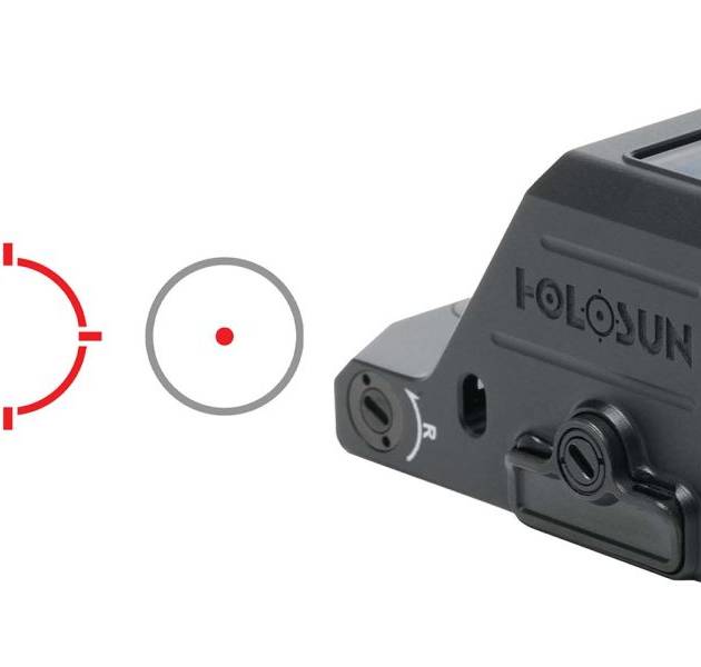 Holosun HS507C-X3 black open pistol reflex sight with red multi-reticle