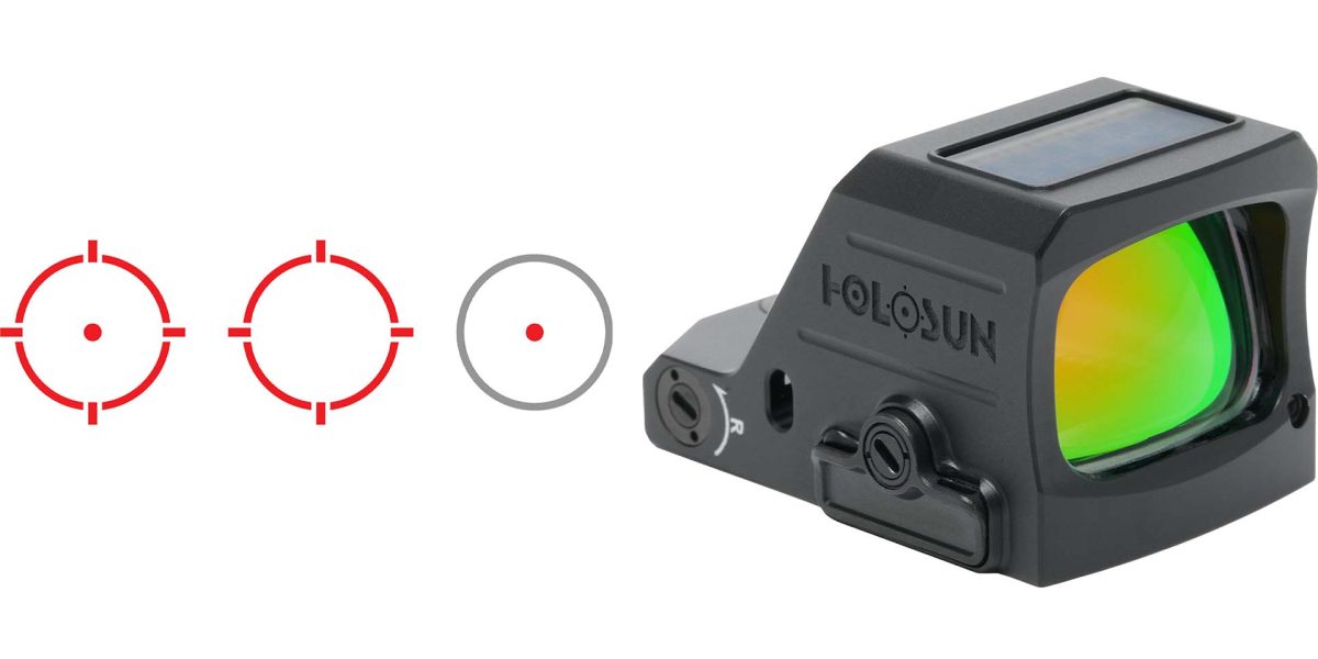 Holosun HS507C-X3 black open pistol reflex sight with red multi-reticle