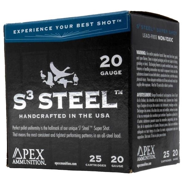 APEX 20 GA 3" S3 STEEL1 OZ. #3 25RD