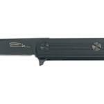 EK FOLDER - BLACK, DROP POINT, PLAIN EDGE, 4" BLADE