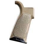 AR OVERMOLDED ENHANCED PISTOL GRIP - FDE, 15 DEGREES