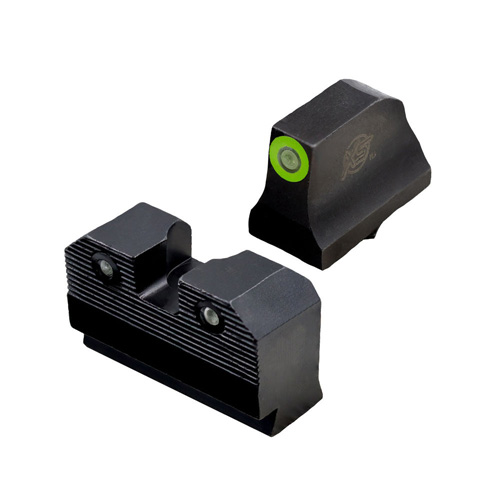 R3D 2.0 SUPPRESSOR HEIGHT NIGHT SIGHTS - GLOCK 20/21, GREEN TRITIUM