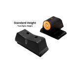 DXT2 BIG DOT NIGHT SIGHTS - M2.0 OPTICS READY FULL SIZE & COMPACT (9MM, 40 S&W, 45 ACP, 10MM), ORANGE DOT FRONT, TRITIUM REAR