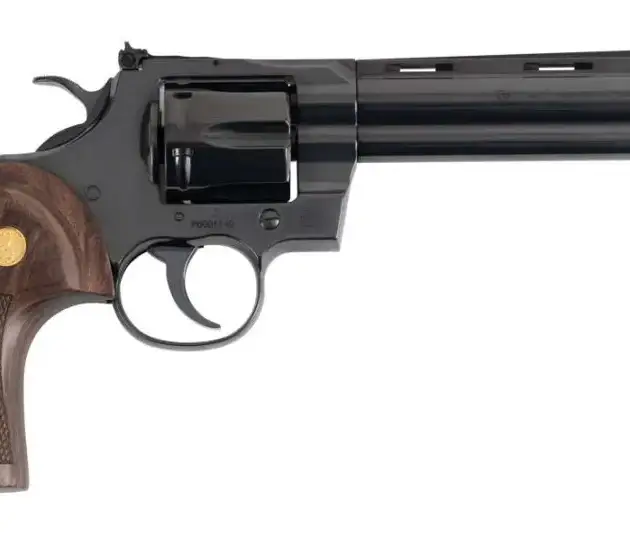 Colt Python Blued Handgun .357 Mag 6rd Capacity 6" Barrel Walnut Target Grips