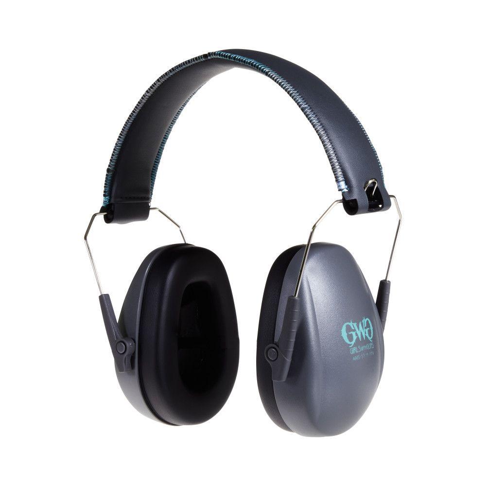 Allen Girls With Guns Assure Low-Profile Earmuffs Gray/Teal/Black -NRR 23db