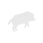 Birchwood Casey AR500 3/8" Silhouette Plate Target 3-Hole Boar