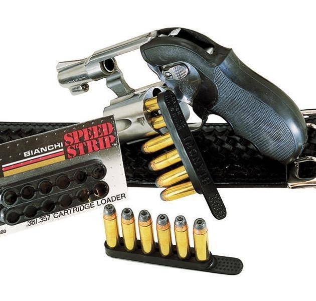 Bianchi Model 585 Speed Strips 38 Special and 357 Magnum Black