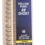 CCI Short Hollow Point Rimfire Ammunition .22 Short 27 gr CPHP 1105 fps 100/ct