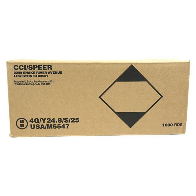 CCI Blazer Brass Handgun Ammunition .40 S&W 165 gr FMJ 1050 fps 1000/ct Case