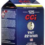 CCI Varmint Rimfire Ammunition .22 WMR 30 gr VNT 2200 fps 125/ct