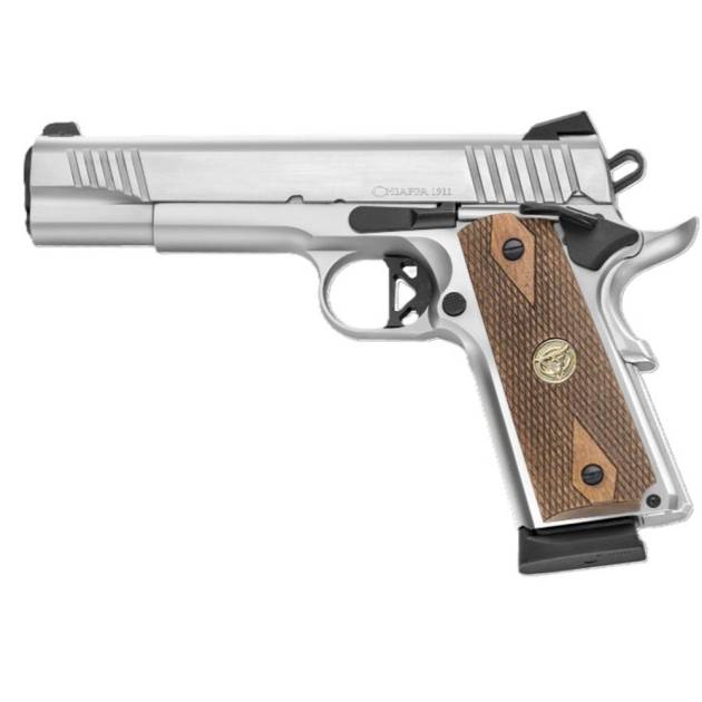 Chiappa 1911 Superior OR Handgun .45 ACP 8rd Magazine 5" Barrel Stainless with Walnut Grips