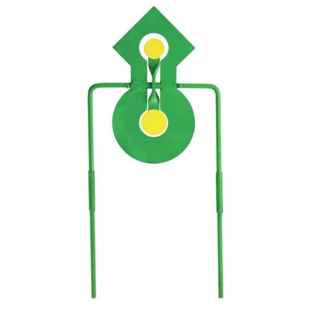 Champion .22 Double Reaction Metal Spinner Target Green Yellow