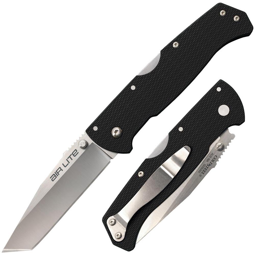 Cold Steel Air Lite Folding Knife 3-1/2 Tanto Blade Black