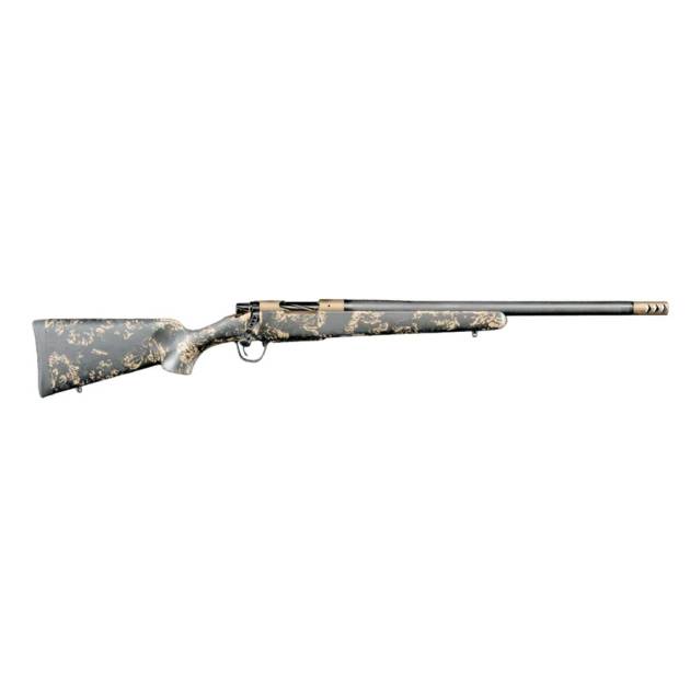 Christensen Arms Ridgeline FFT Rifle 7mm Backcountry 4rd Magazine 16.25" 5/8x24 Threaded Barrel Burnt Bronze Brown with Green and Tan