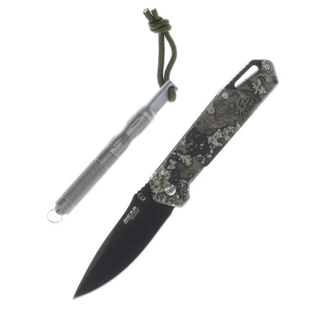 Bear & Son Edge Folding Knife 3" Drop Point Blade Truetimber Strata