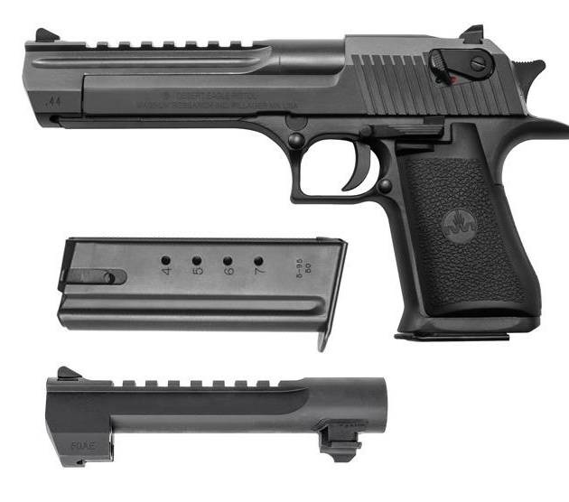 Magnum Research Desert Eagle Mark XIX Combo 50 AE/.44 Mag Handgun 7(50AE)&8(44Mag)rd Magazines 6" Barrels(2) Black