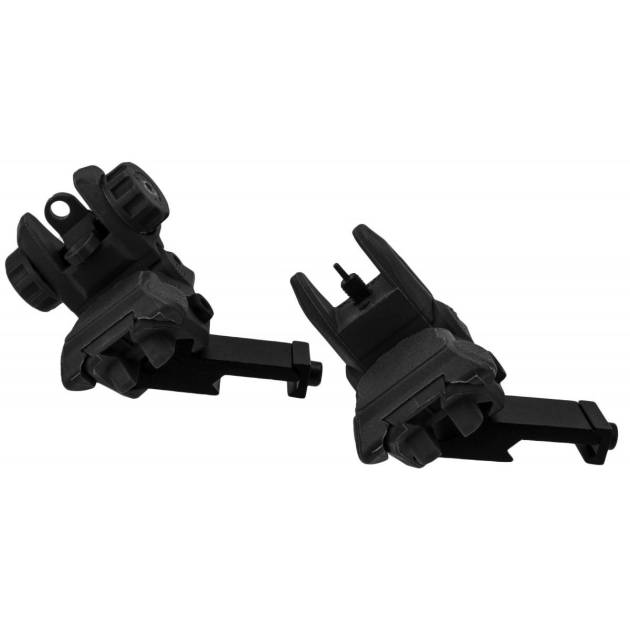 TacFire AR-15 45 Degree/Low Profile Pop Up Sights Black Polymer
