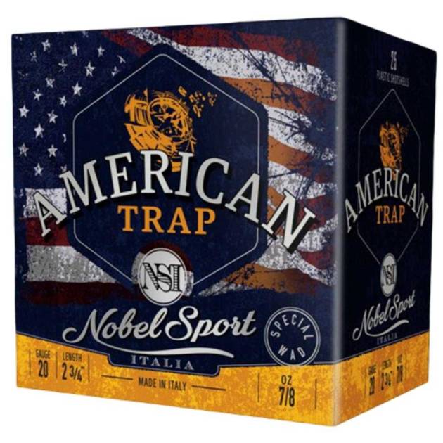 Noble Sport Target Trap Shotshells 20 ga 2-3/4" 7/8 oz 1210 fps #8 25/ct