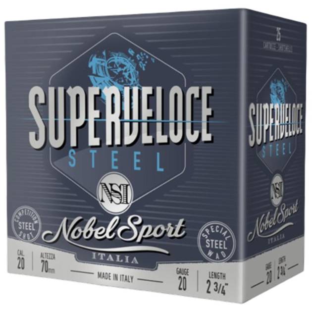Nobel Target Steel Shotshells 20 ga 2-3/4" 7/8oz 1378 fps #7 25/ct