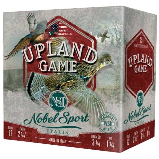 Nobel Sport Upland Game Shotshells 12 ga 2-3/4" 1-1/4 oz 1220 fps #8 25/ct