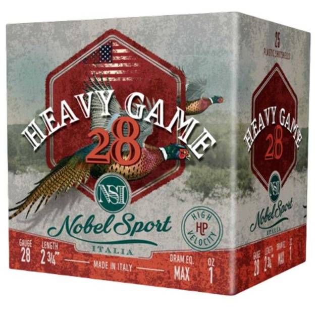 Nobel Sport Heavy Game 28 Shotshells 28 ga 2-3/4" 1 oz 1205 fps #8 25/ct