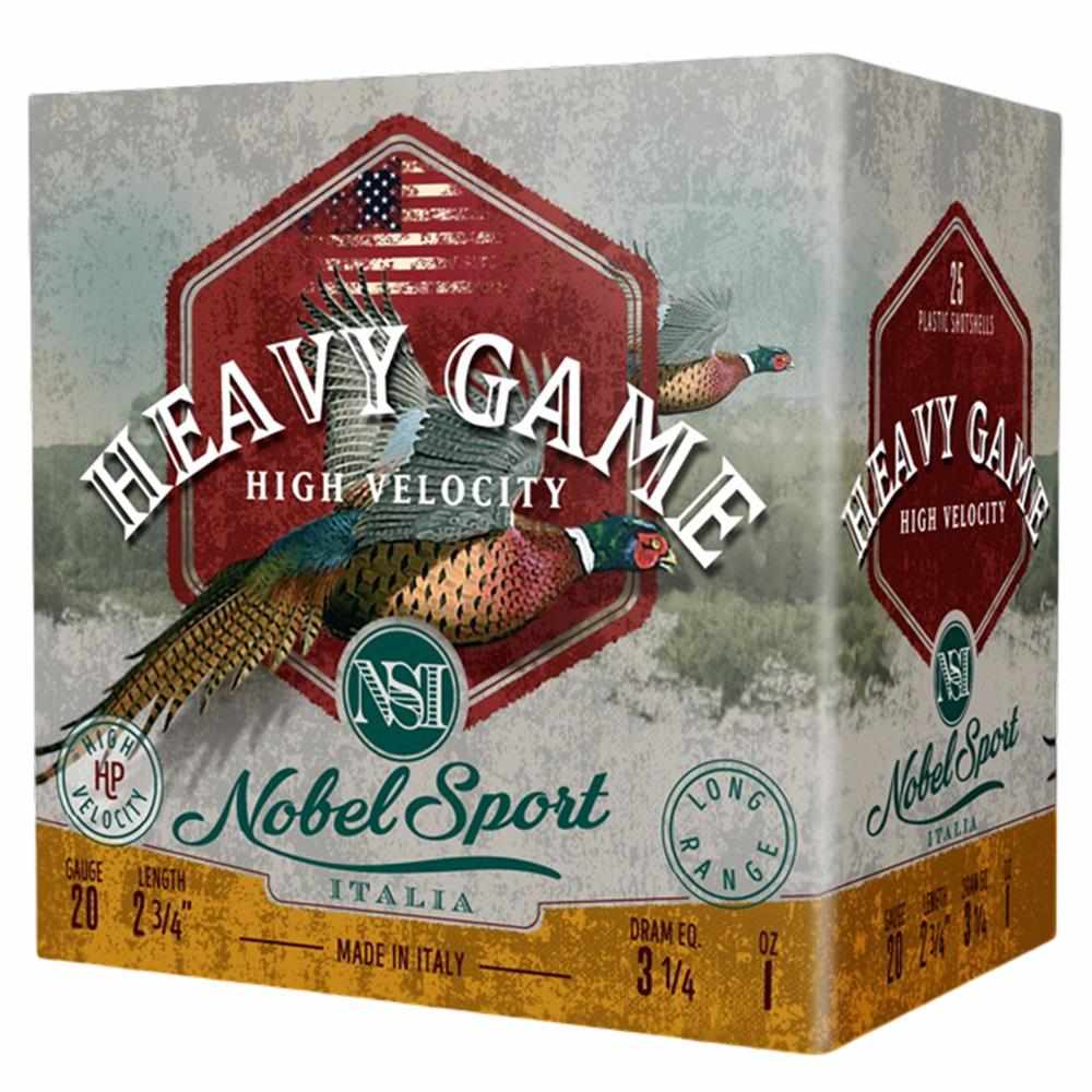 Nobel Sport Heavy Game High Velocity Shotshell 20ga 2-3/4" 1oz 1330 fps #6 25/ct