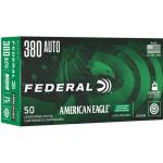 Federal American Eagle IRT Lead Free Handgun Ammunition .380 Auto 70gr 1110 fps 50/ct