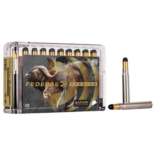 Federal Safari Woodleigh Hydro Solid Rifle Ammunition .370 Sako Mag 286gr Solid 2450 fps 20/ct