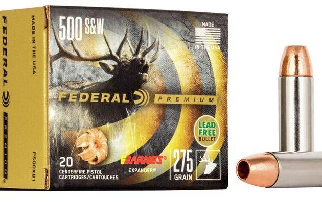 Federal Premium Barnes Expander Handgun Ammunition .500 S&W 275 gr JHP 1660 fps 20/ct