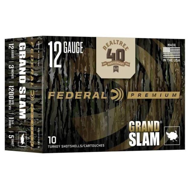 Federal Grand Slam Realtree 40th Anniversary Shotshells 12ga 3" 1-3/4oz 1200 fps #5 10/ct