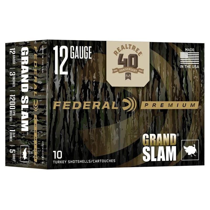 Federal Grand Slam Realtree 40th Anniversary Shotshells 12ga 3" 1-3/4oz 1200 fps #5 10/ct