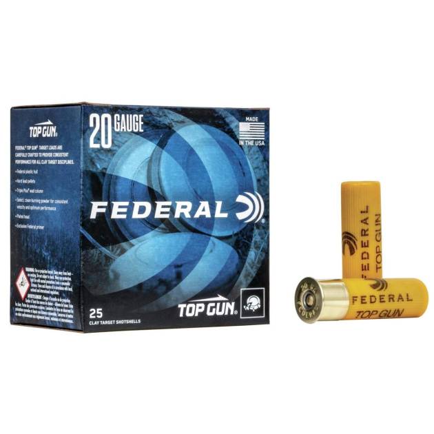 Federal Top Gun Shotshells 20 ga 2-3/4" 7/8oz 1210 fps #7.5 25/ct