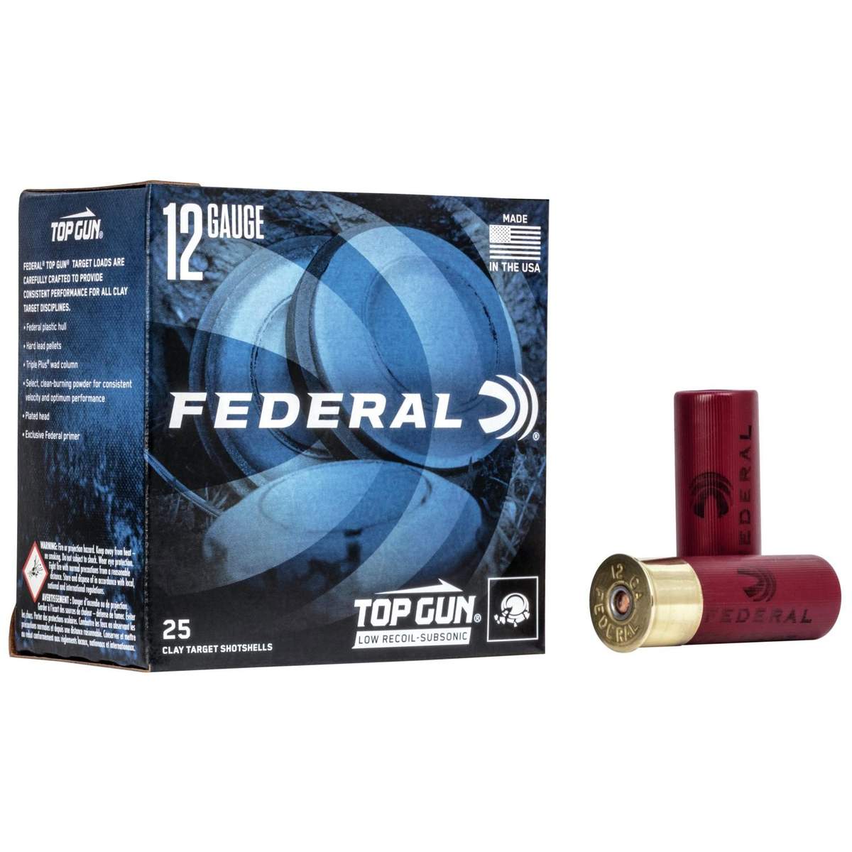 Federal Top Gun Shotshells 12 ga 2-3/4" 1-1/8 oz 900 fps #7.5 25/ct