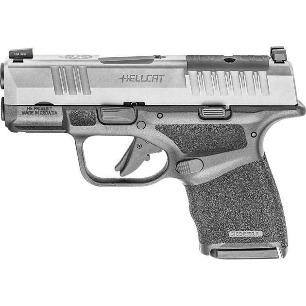Springfield Hellcat OSP Low Capacity Handgun 9mm Luger 10rd Magazines 3'' Barrel Stainless Slide/Black Frame