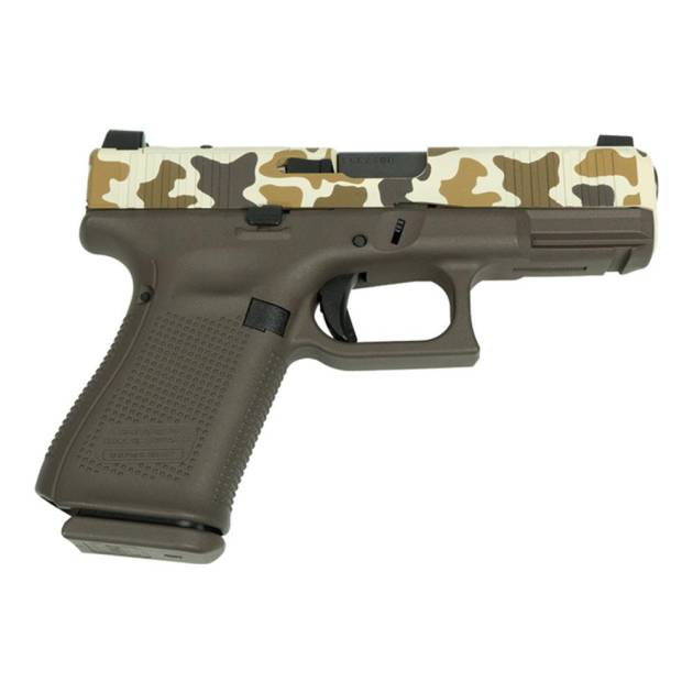 Glock V-Series Model 19 Duck Camo Cerakote Handgun 9mm Luger 15rd Magazines (3) 4.02" Barrel Austria