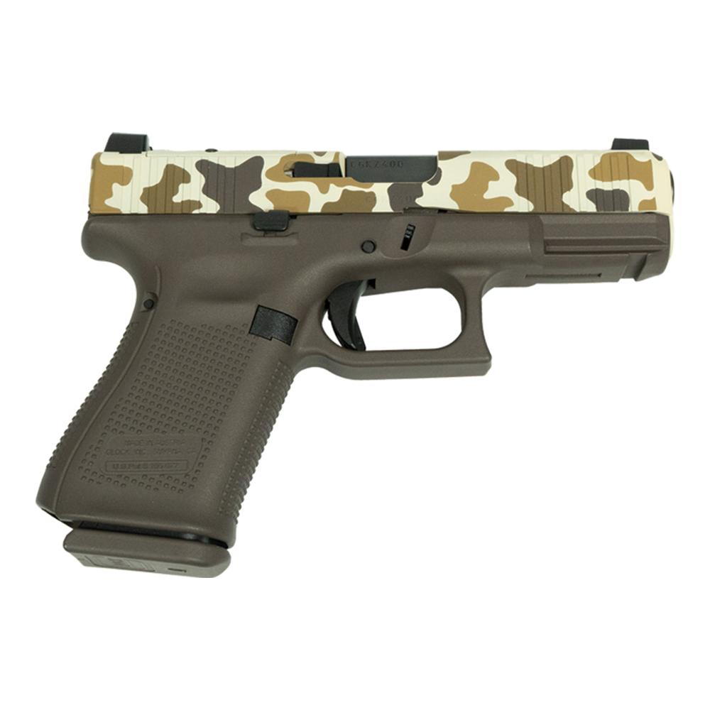 Glock V-Series Model 19 Duck Camo Cerakote Handgun 9mm Luger 15rd Magazines (3) 4.02" Barrel Austria