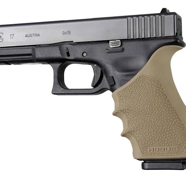 Hogue HandAll Beavertail Grip Sleeve Glock 17 G17 MOS G17L G22 G35 G35 MOS G34 G34 MOS G31 G37 Gen 3-4 FDE