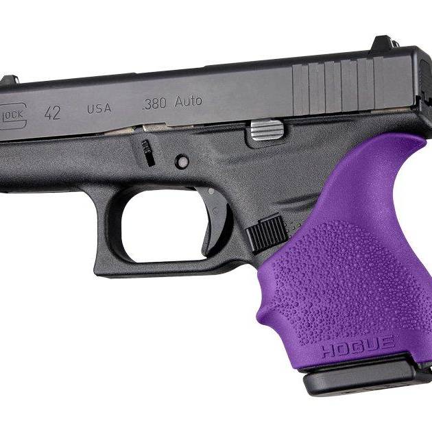Hogue HandAll Beaver Tail Grip Sleeve Glock 42 43 Purple