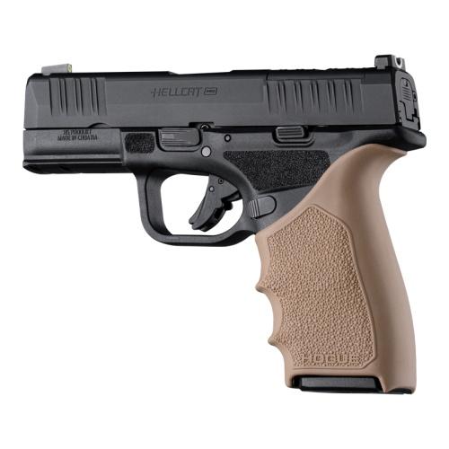 Hogue HandAll Beaver Tail Handgun Grip Sleeve Springfield Armory Hellcat Pro FDE