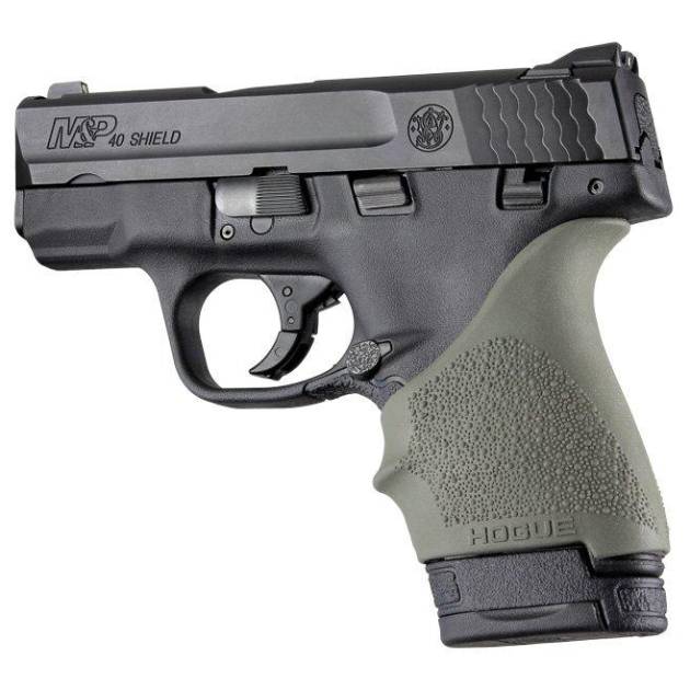 Hogue HandAll Beaver Tail Grip Sleeve S&W M&P Shield Ruger LC9 Glock 26/27 OD G